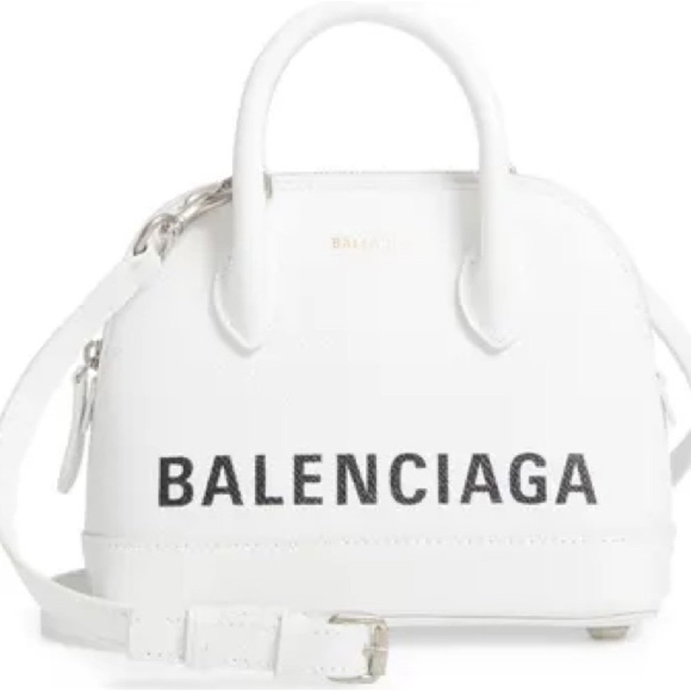Balenciaga White XXS ville top handle bag